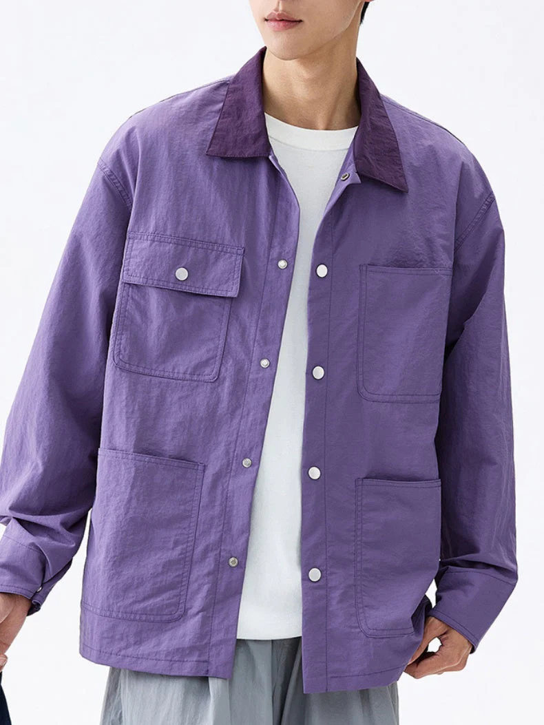 Multiple Pockets Loose-fit Shirts - Image 8