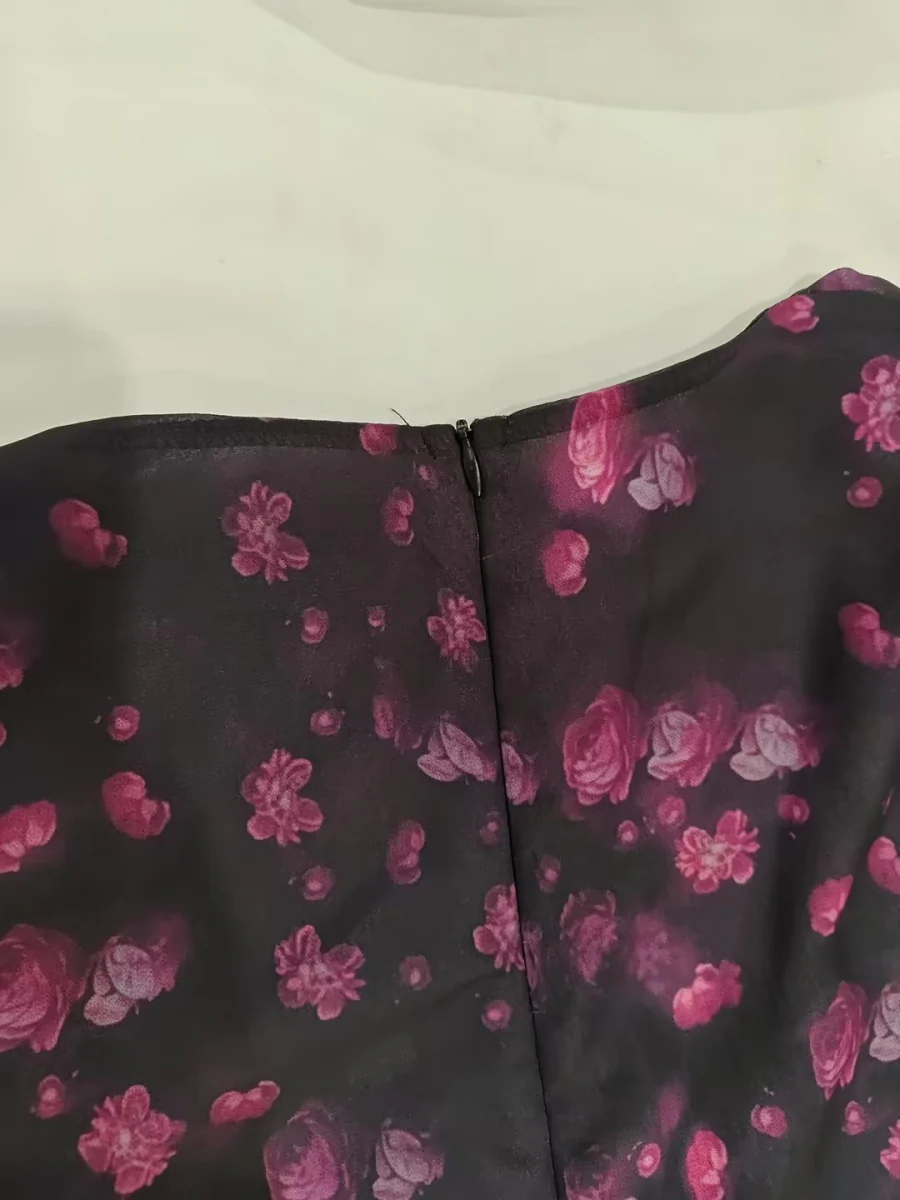 Chiffon Deep V-neck Floral Ruffle Mini&Short Dresses - Image 8