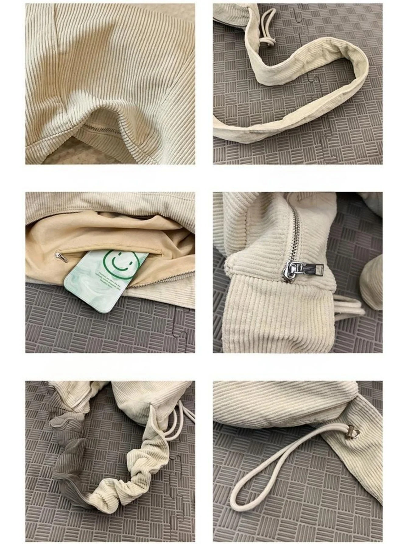 Striped Corduroy Crossbody Bag - Image 19