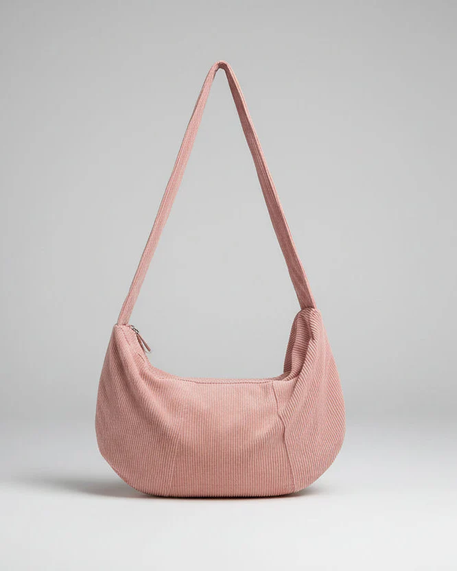 Striped Corduroy Crossbody Bag - Image 4