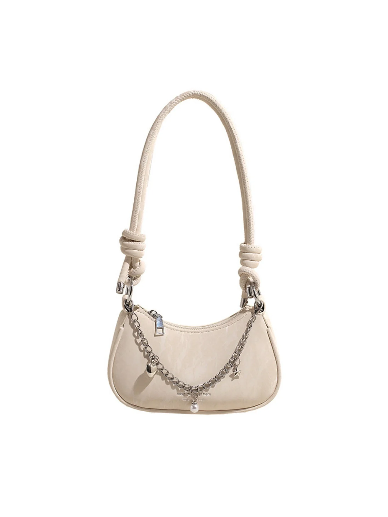 Heart-shaped Metal Chain Crossbody Bag - Image 8