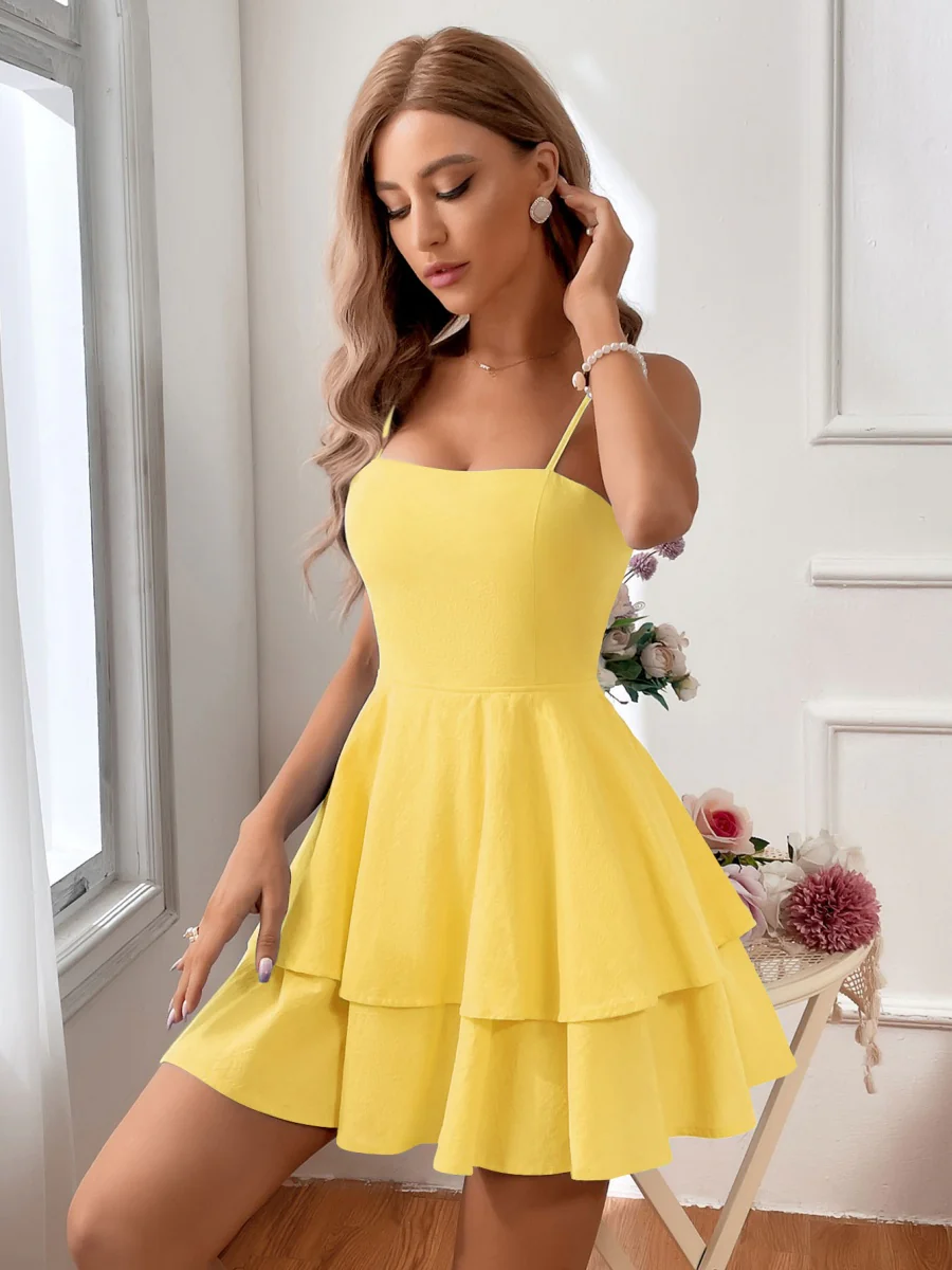 Pure Cotton Backless Bow Tie Mini&Short Dresses - Image 20