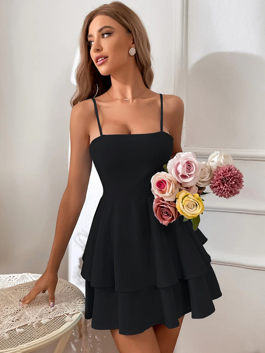 Pure Cotton Backless Bow Tie Mini&Short Dresses - Image 5