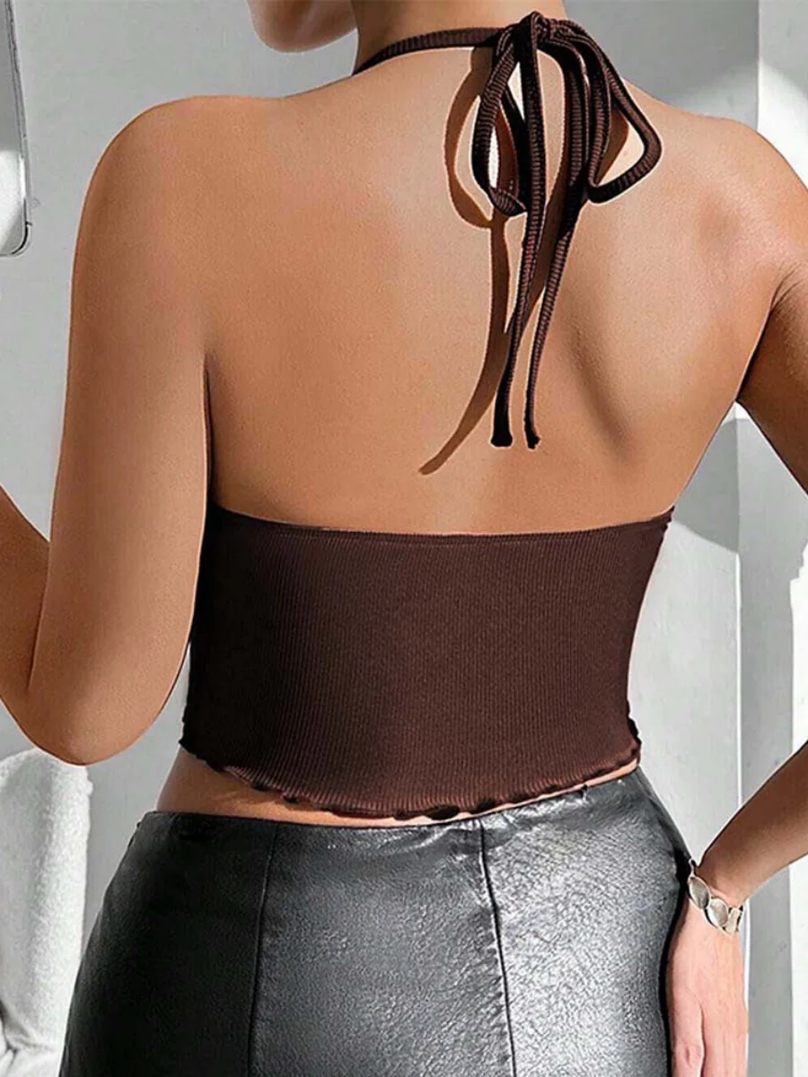 Drawstring Backless Tank Top - Image 2