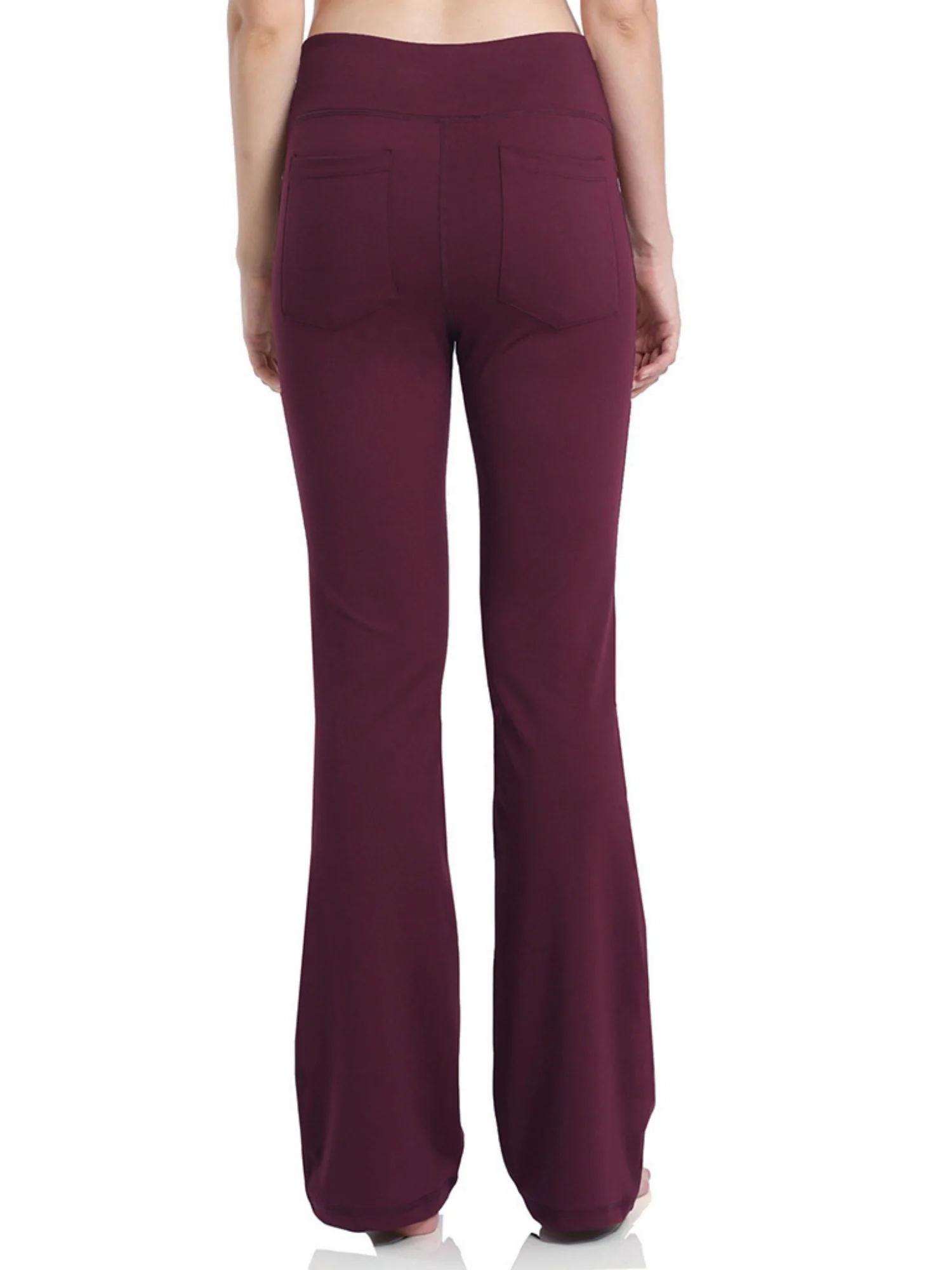 Pocket Exercise Yoga Fitness High-waisted, Tummy-flattening Elastic Flared Trousers - Image 2