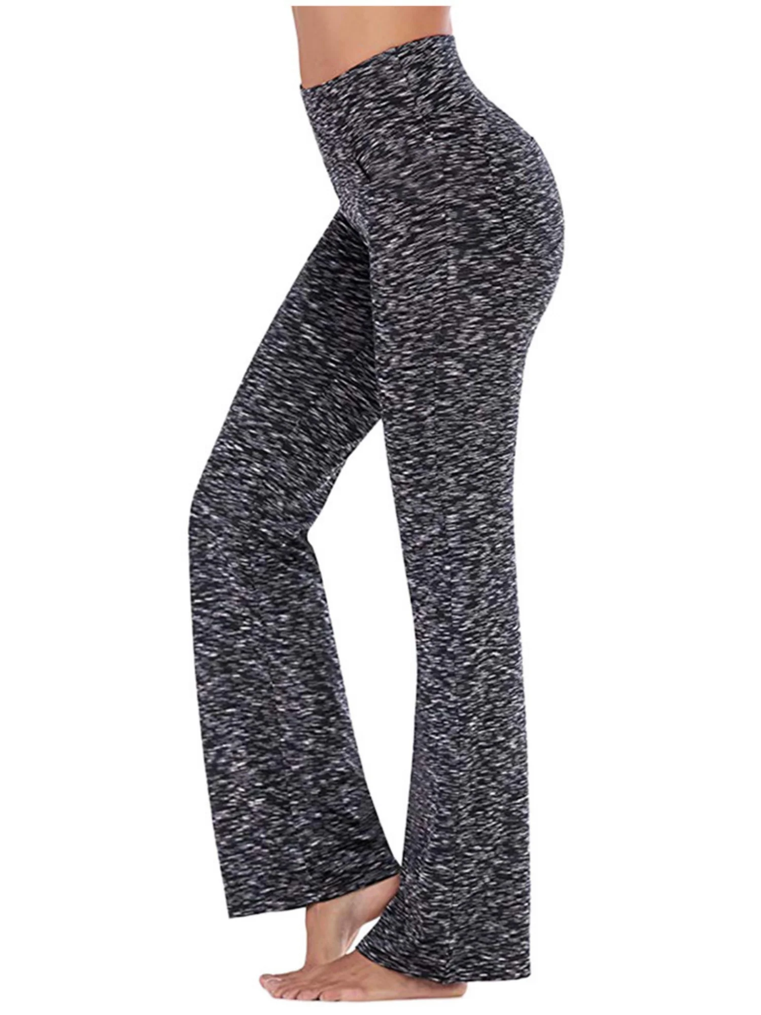 Pocket Exercise Yoga Fitness High-waisted, Tummy-flattening Elastic Flared Trousers - Image 3