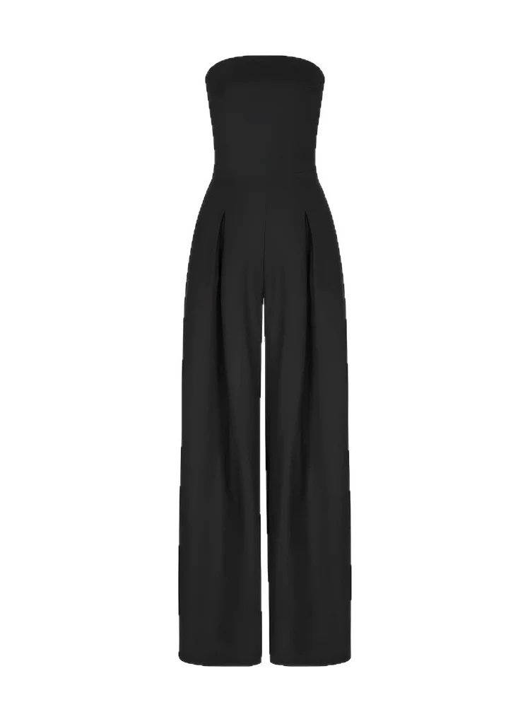 Sexy Slim-fitting Wrap-style Long Jumpsuit - Image 3