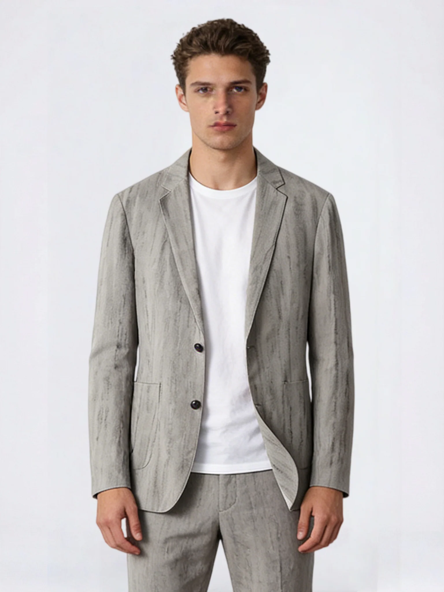 Lightweight Flax Non-iron Blazers