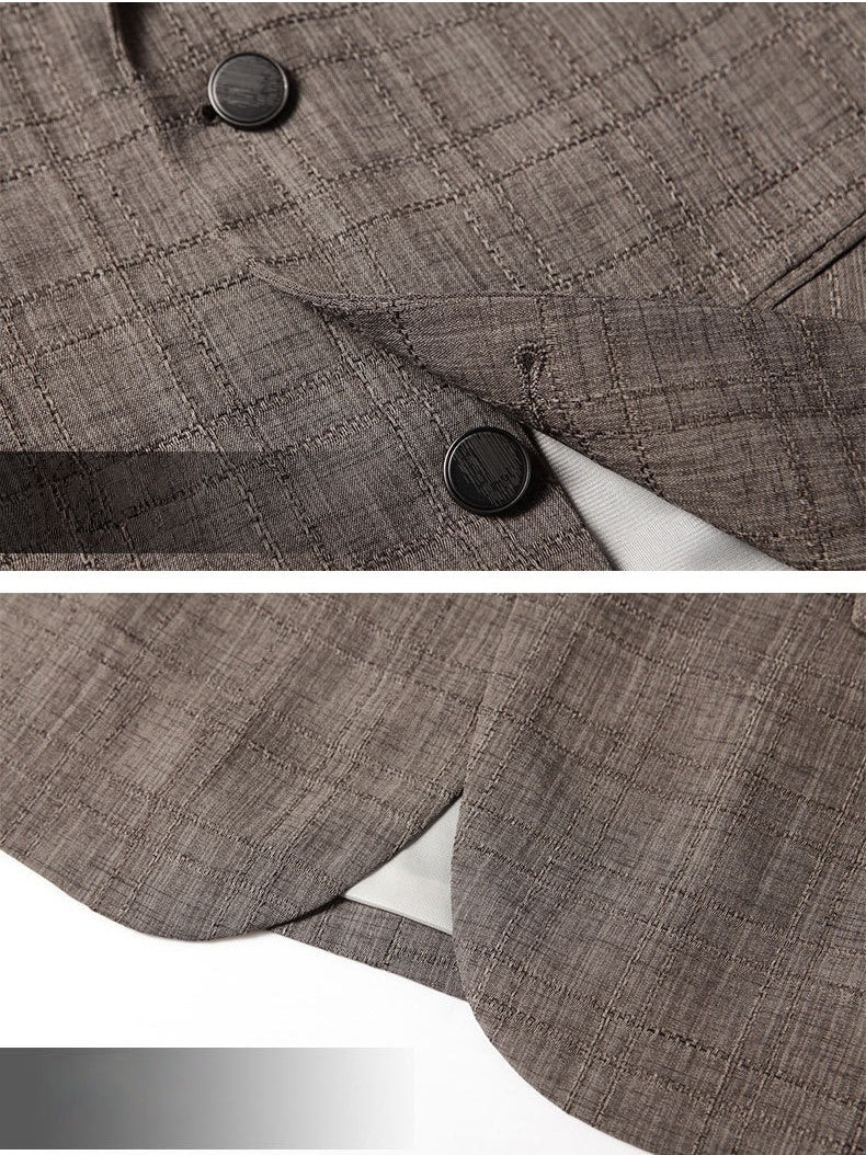 Business Leisure Dark Pattern Blazers - Image 7