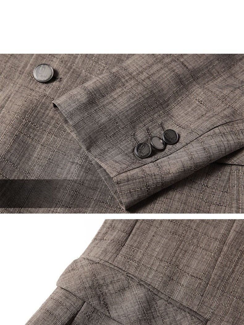 Business Leisure Dark Pattern Blazers - Image 8