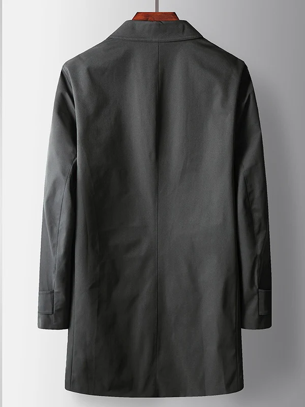 Business Leisure Medium And Long Non-iron Trench Coats - Image 4