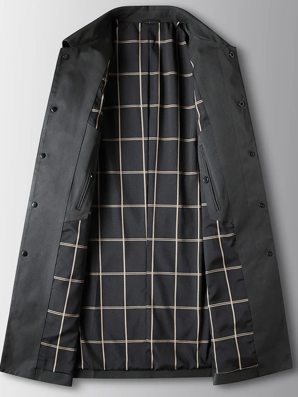 Business Leisure Medium And Long Non-iron Trench Coats - Image 5