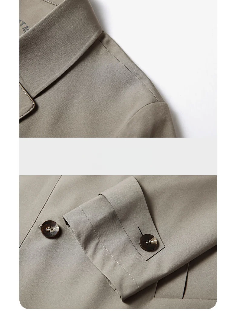 Business Single-Breasted Leisure Trench Coats - Image 5