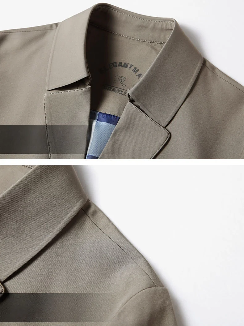Business Single-Breasted Leisure Trench Coats - Image 6