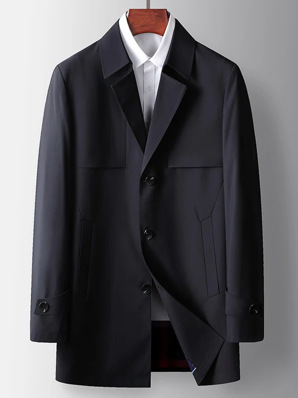 Business Single-Breasted Leisure Trench Coats - Image 9