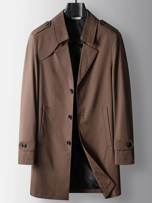 Medium And Long Business Leisure Trench Coats - Image 10