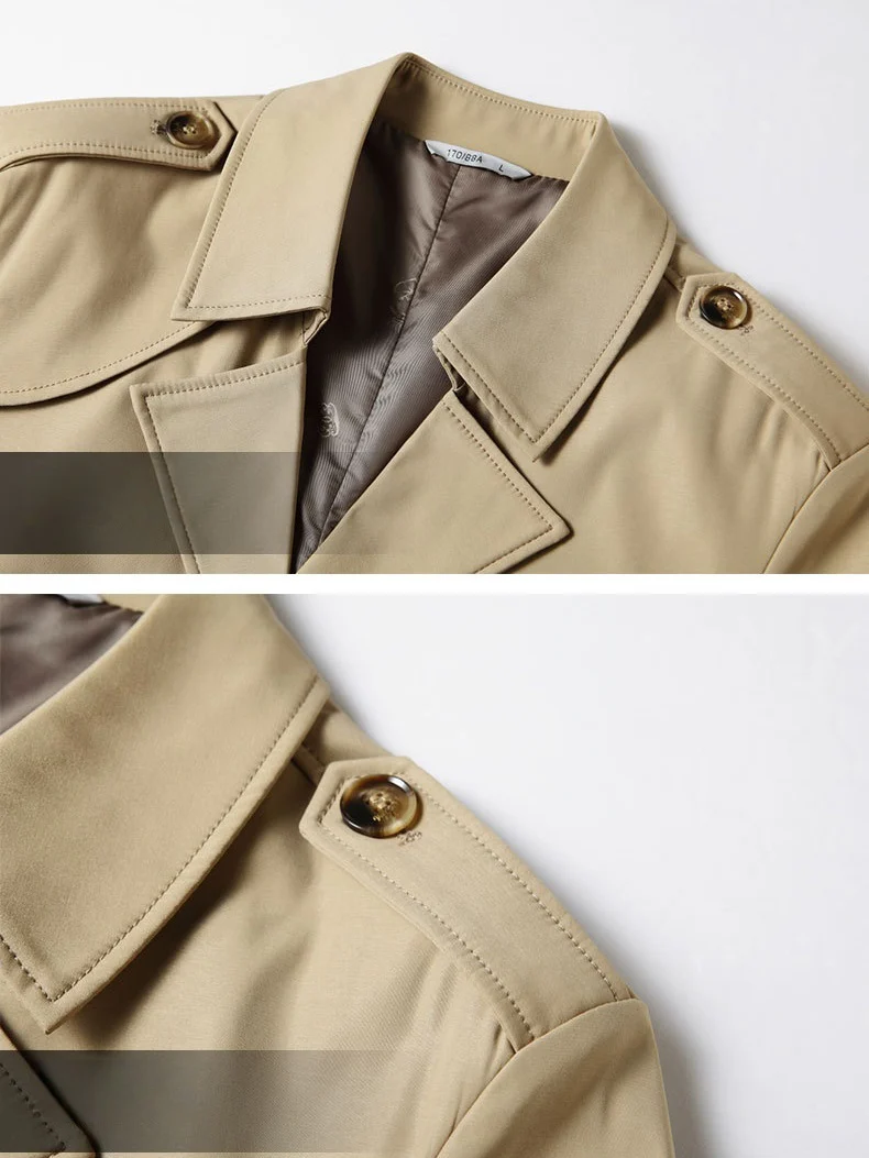 Medium And Long Business Leisure Trench Coats - Image 5