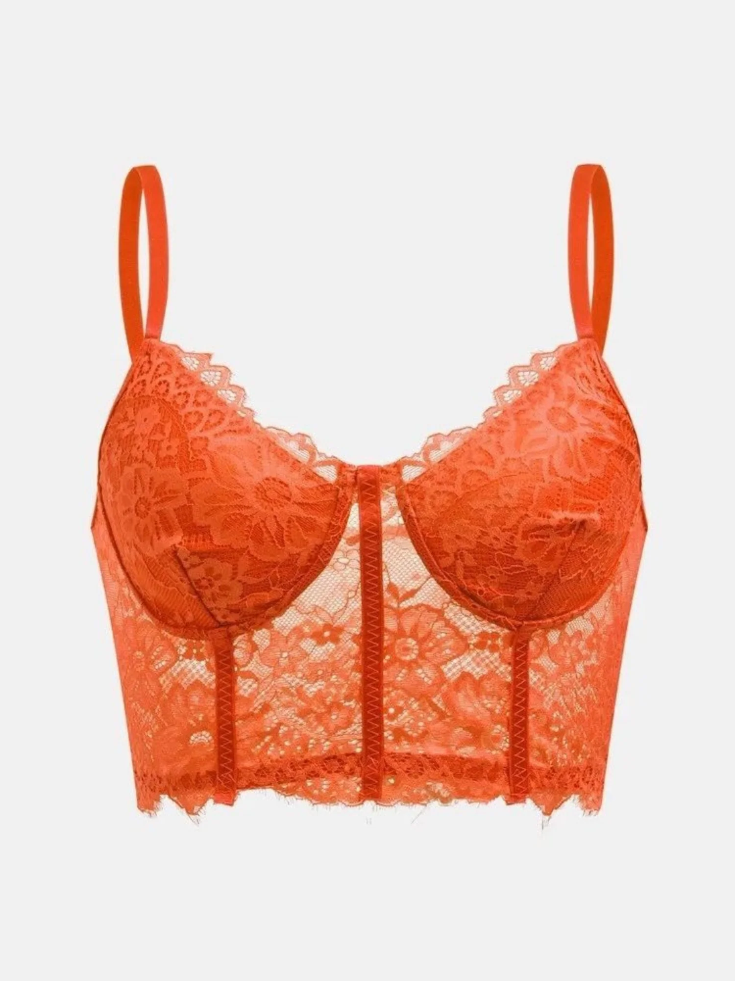 Lace Patchwork Perspective Jacquard Tank Tops&Camis - Image 7