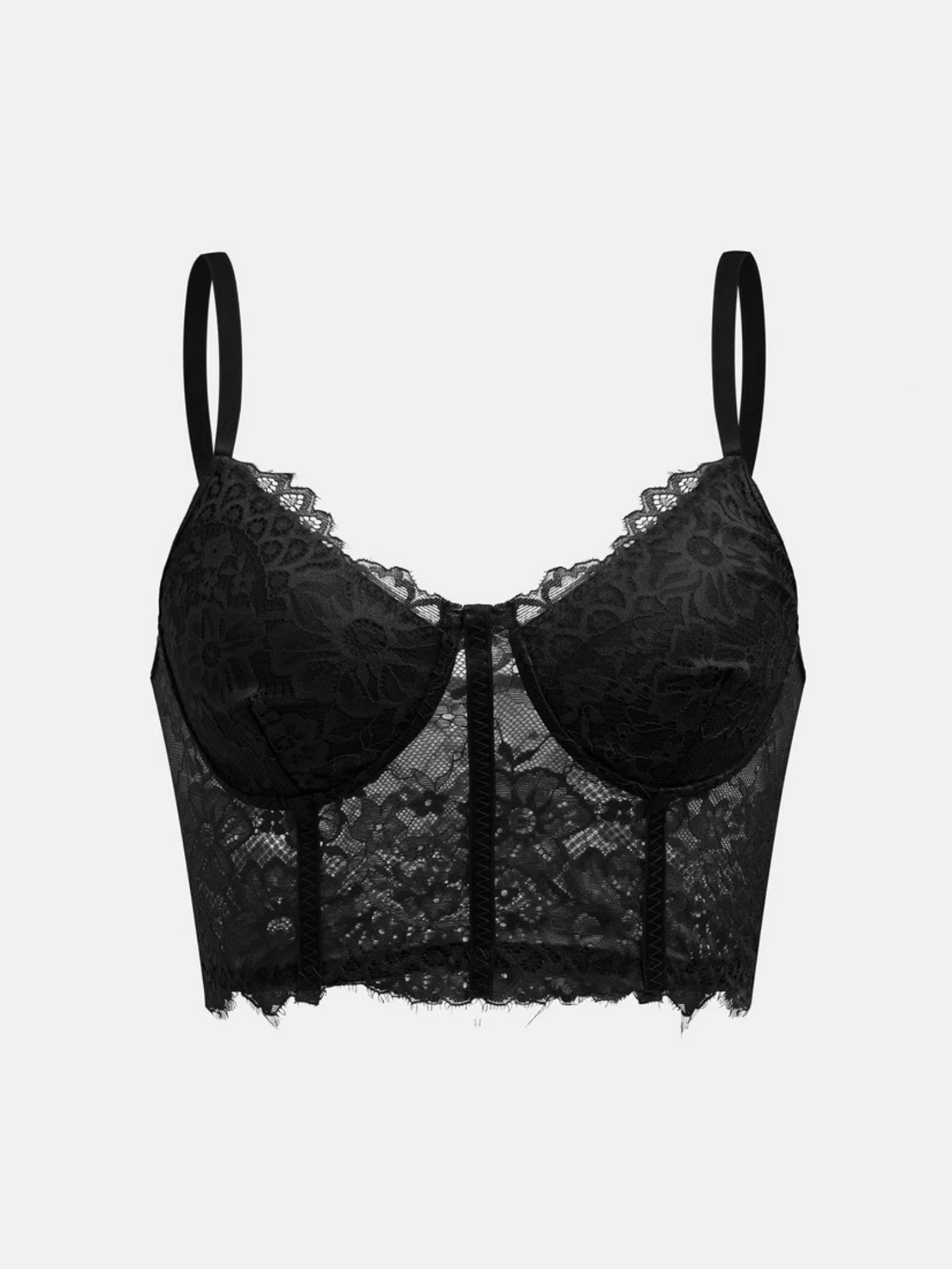Lace Patchwork Perspective Jacquard Tank Tops&Camis - Image 8