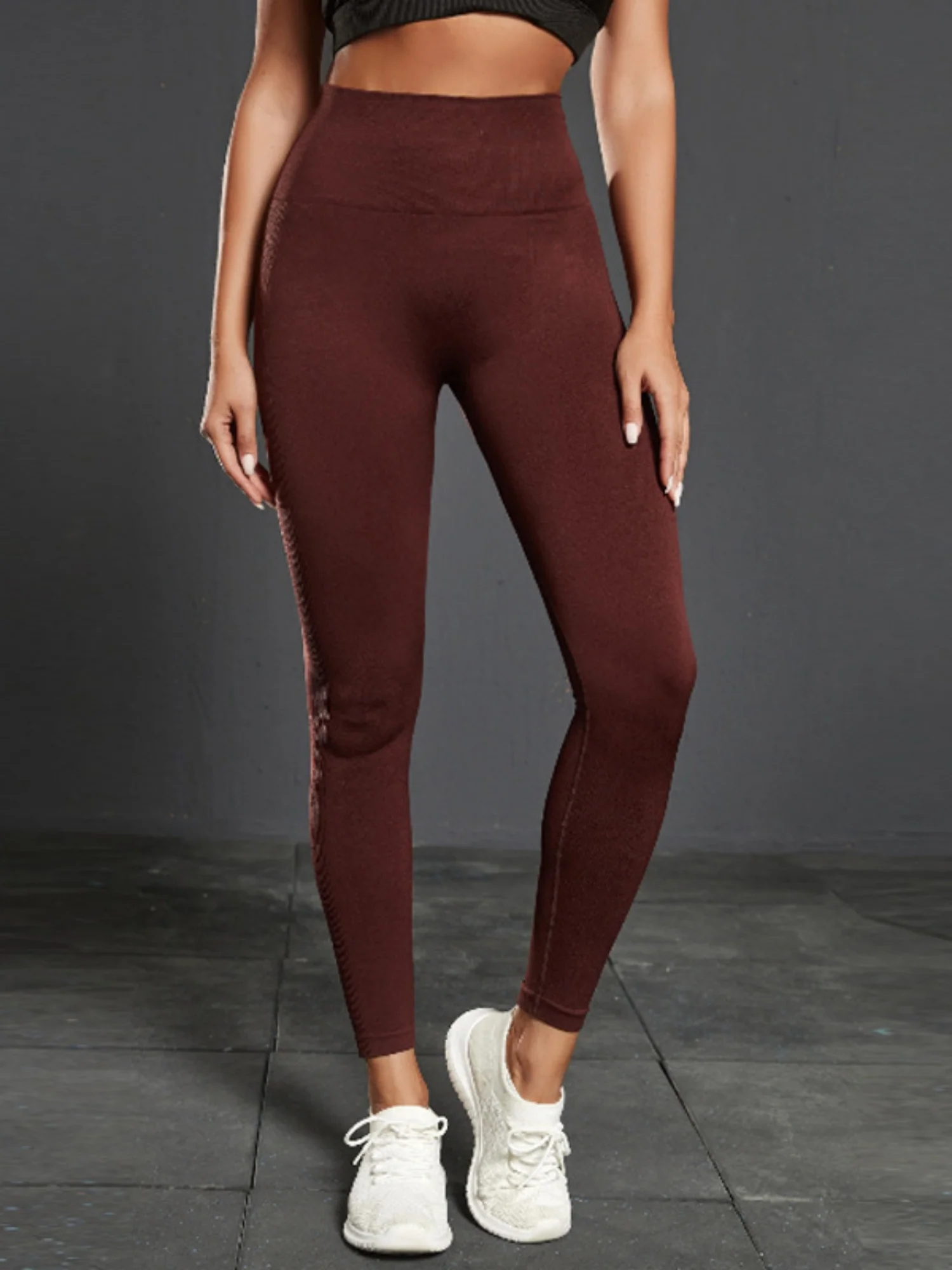 Seamless Exercise Yoga Fitness High-waisted, Tummy-flattening Elastic Pants - Image 5