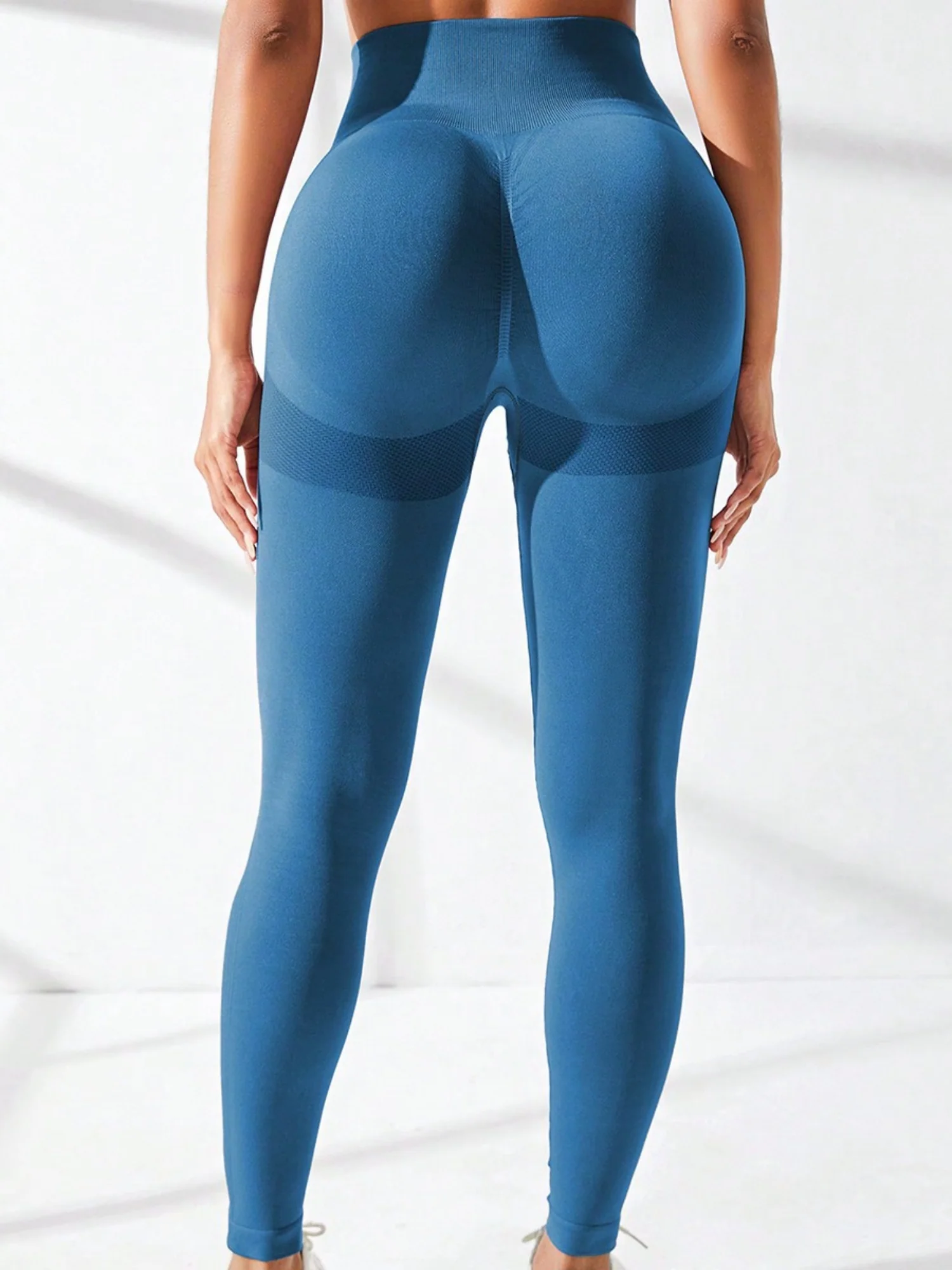 Seamless Exercise Yoga Fitness High-waisted, Tummy-flattening Elastic Pants - Image 8
