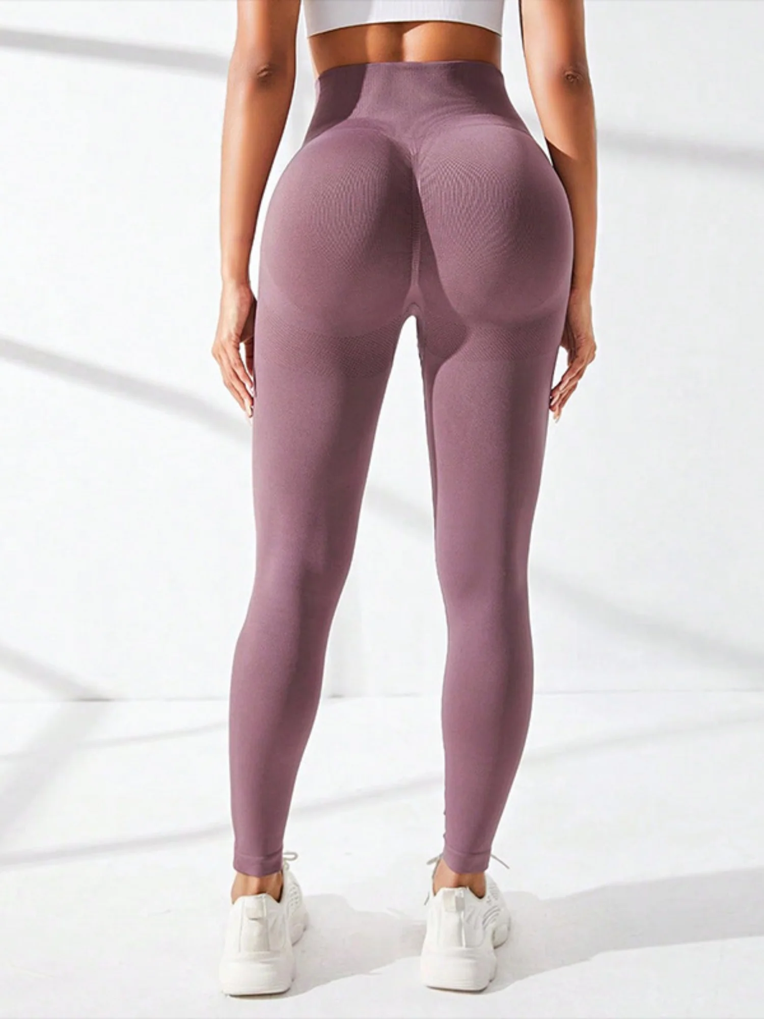 Seamless Exercise Yoga Fitness High-waisted, Tummy-flattening Elastic Pants - Image 9