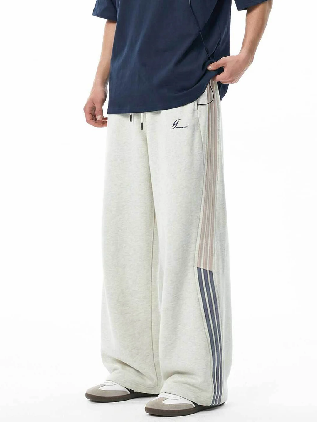 Ins Color-blocked Stripes Pants - Image 3