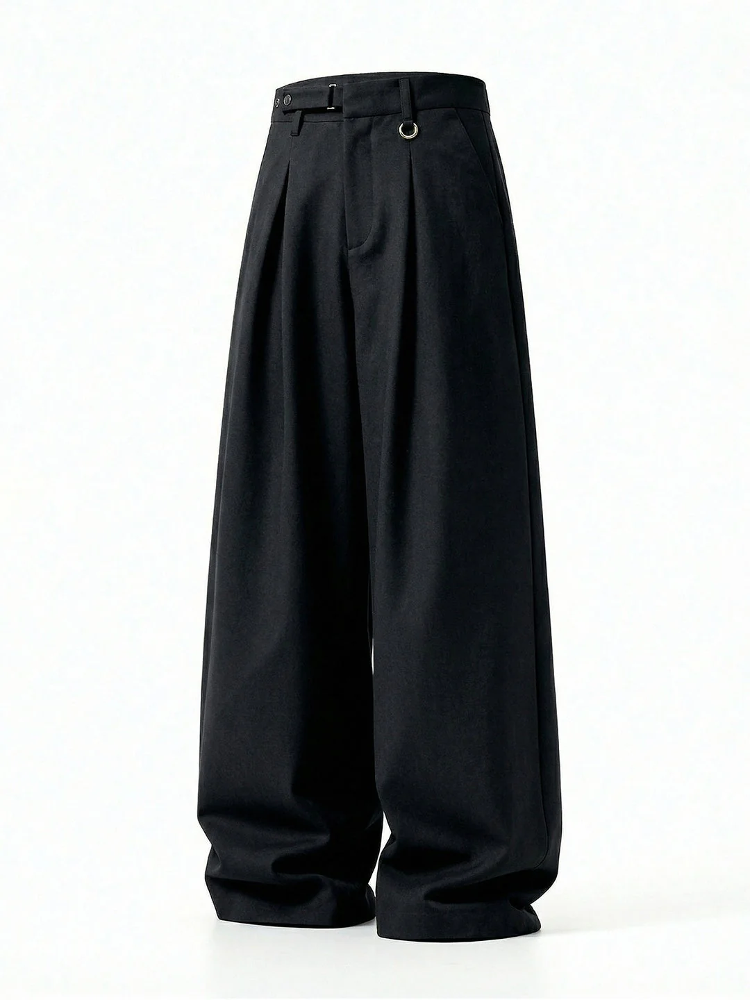 Adjustable Waist Stereo Gathering Straight-fit Dress Pants - Image 8