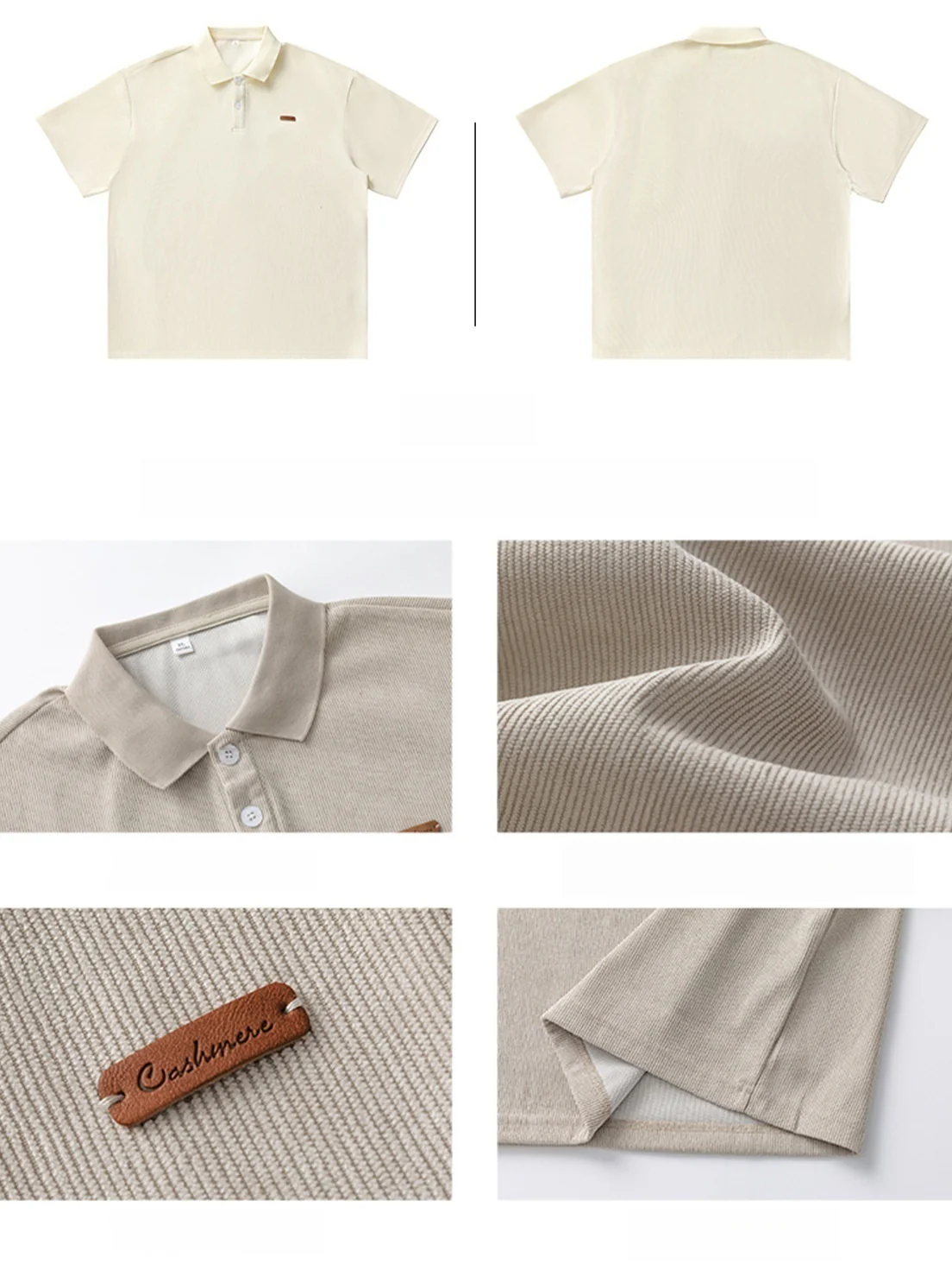 Vertical Strip Loose-fit Polo Shirt - Image 6