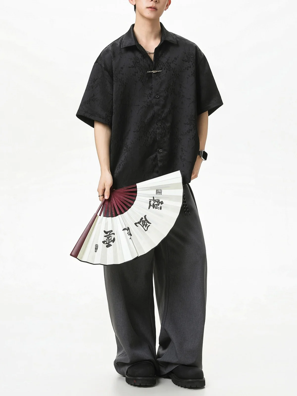 New Chinese Style Breathable Plum Bossom Loose-fit Shirts - Image 2