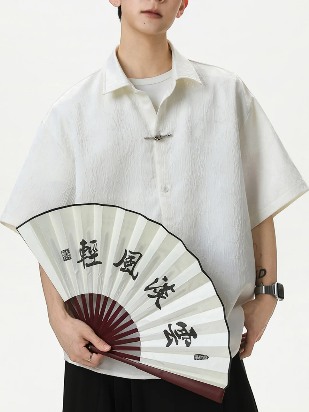 New Chinese Style Breathable Plum Bossom Loose-fit Shirts - Image 5