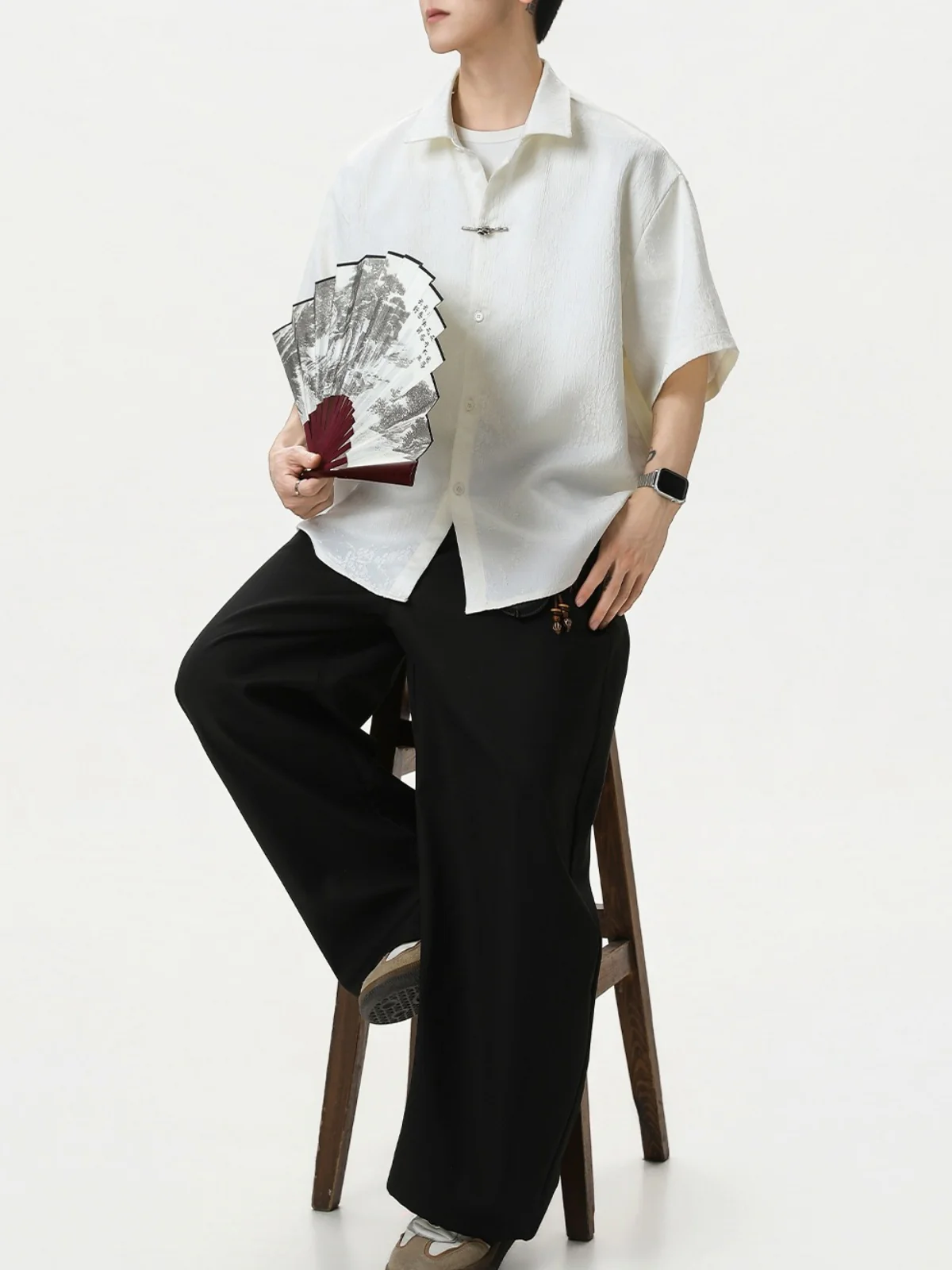 New Chinese Style Breathable Plum Bossom Loose-fit Shirts - Image 7