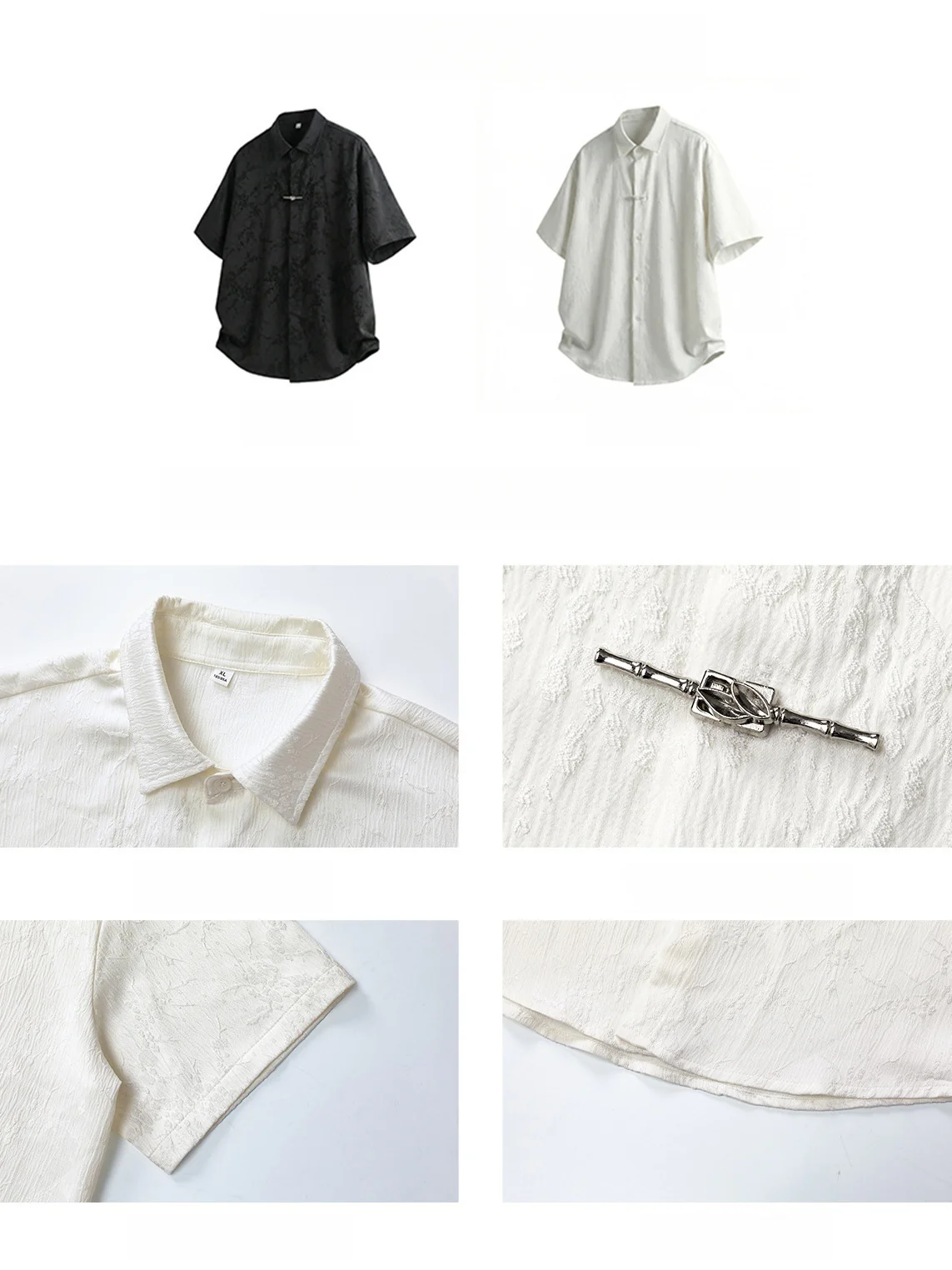 New Chinese Style Breathable Plum Bossom Loose-fit Shirts - Image 8