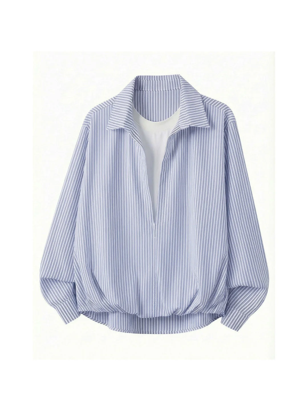 Deep V Layered-look Boxy Shirts - Image 3