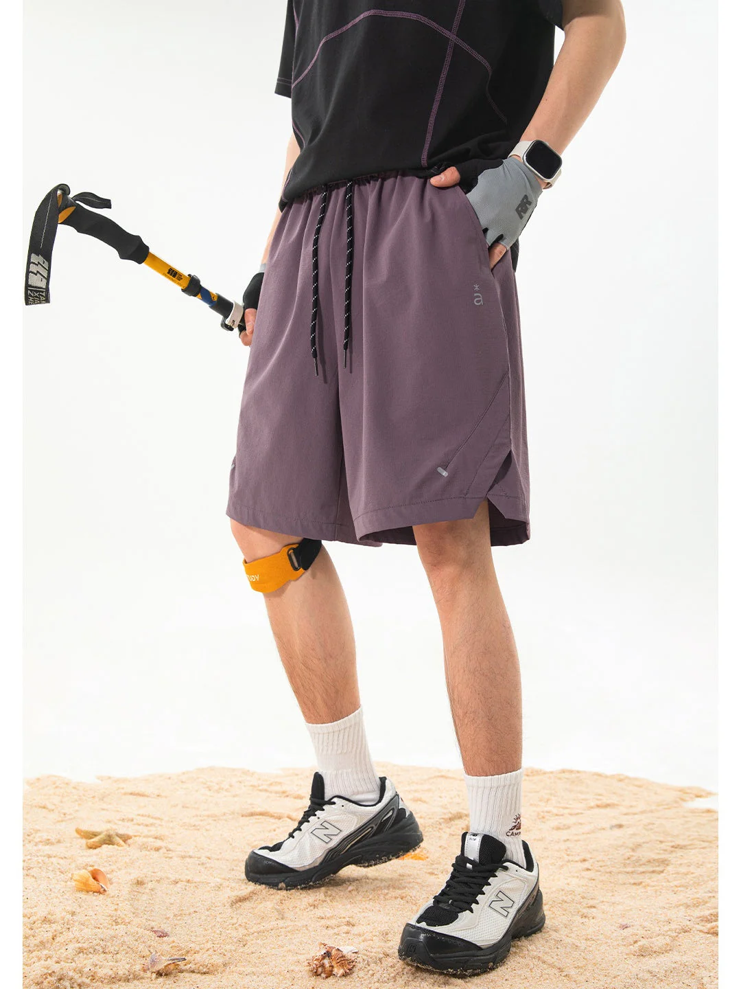 Reflective Printed Sports Water-repellent Shorts - Image 4