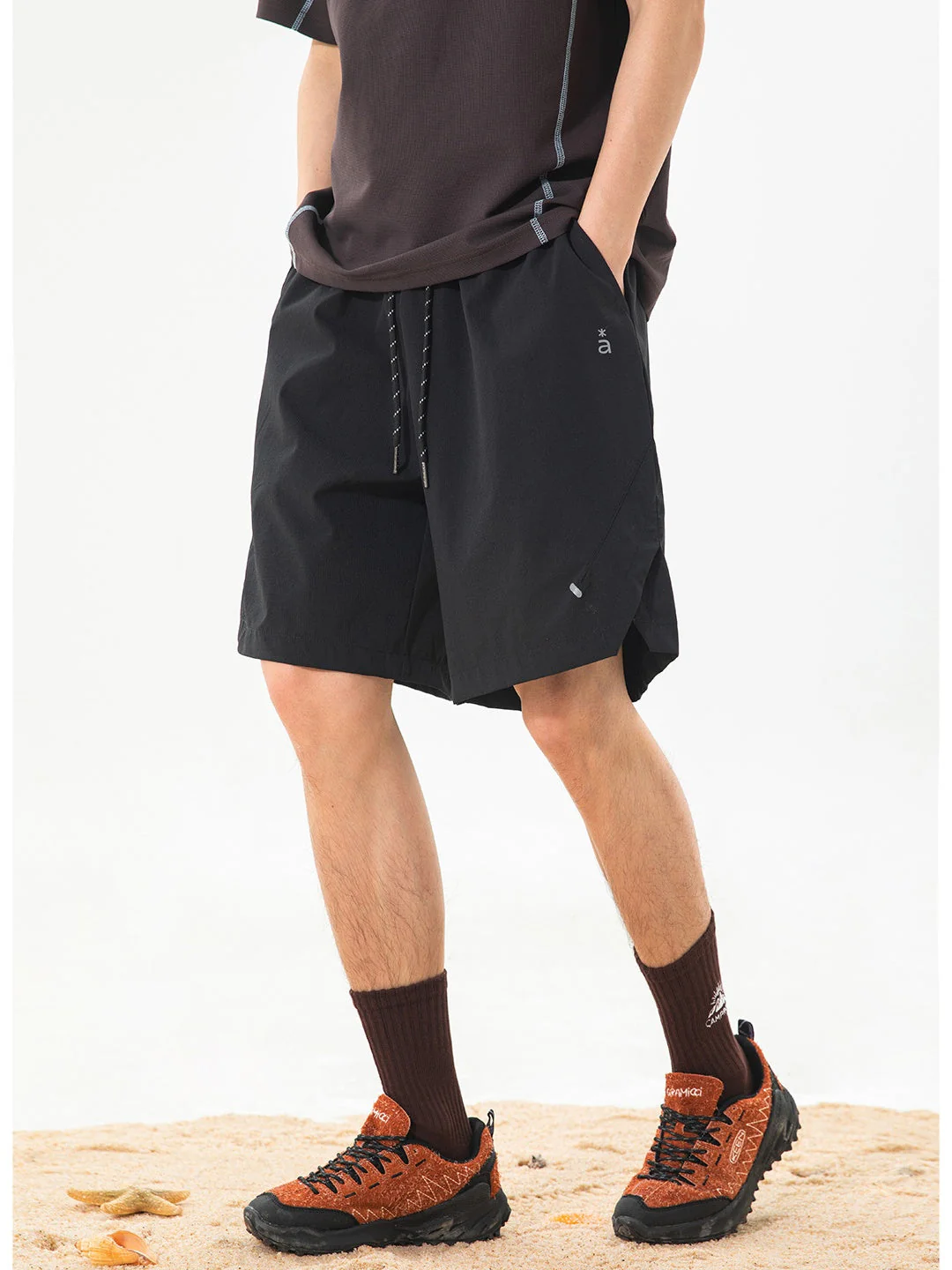 Reflective Printed Sports Water-repellent Shorts - Image 7