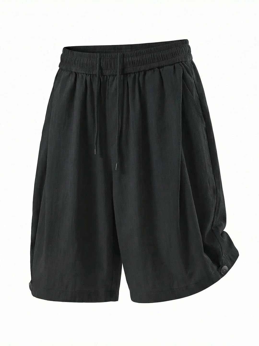 Slight Wrinkles Gathering Straight-fit Five Points Dress Pants Shorts - Image 10