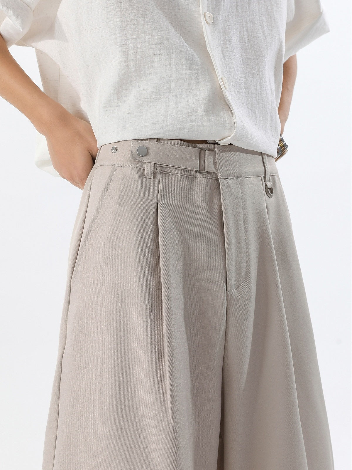 Belts Adjustable Stereo Five Points Shorts - Image 8