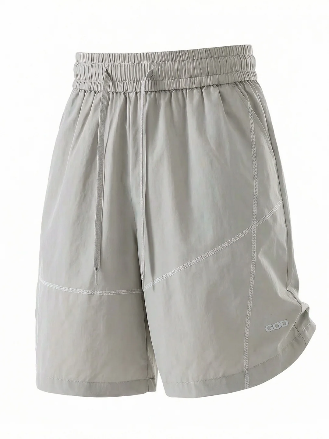 Water-repellent Reflective Color-blocked Lightweight Breathable Five Points Shorts - Image 4