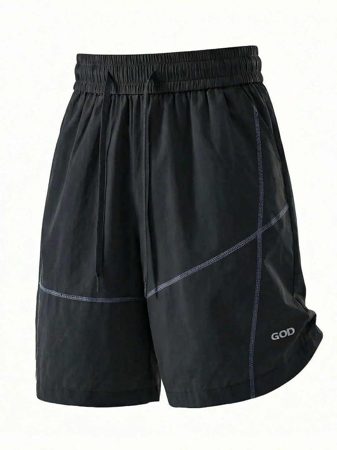 Water-repellent Reflective Color-blocked Lightweight Breathable Five Points Shorts - Image 7