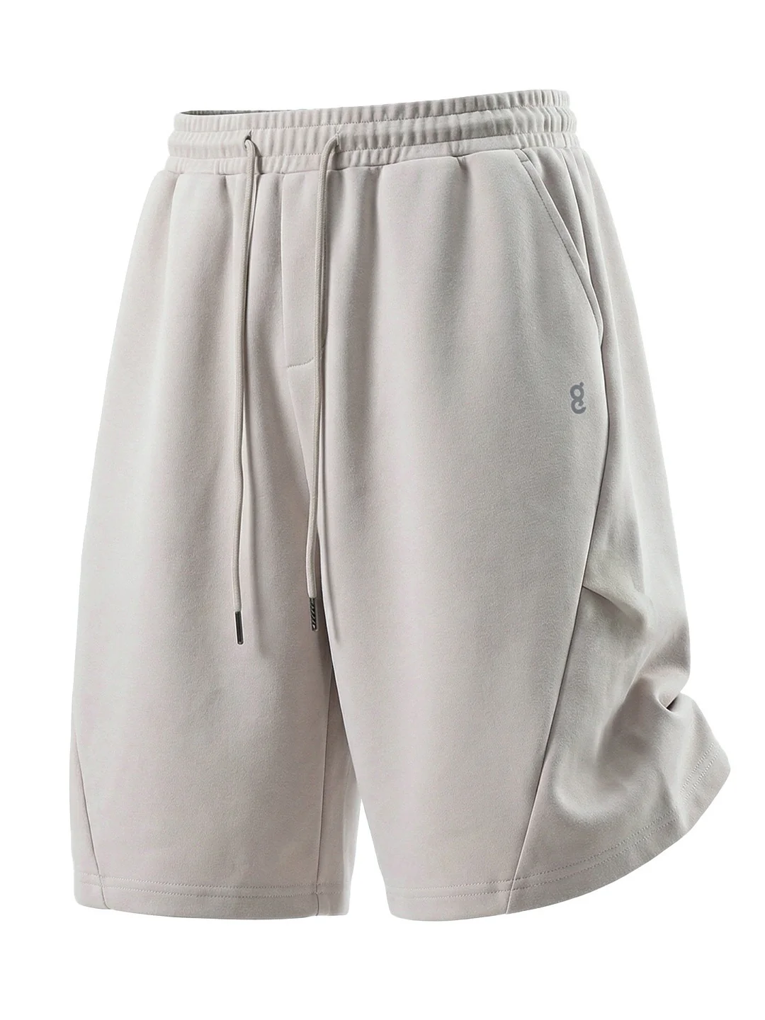 Geometry Simple Gathering Loose-fit Five Points Shorts - Image 4