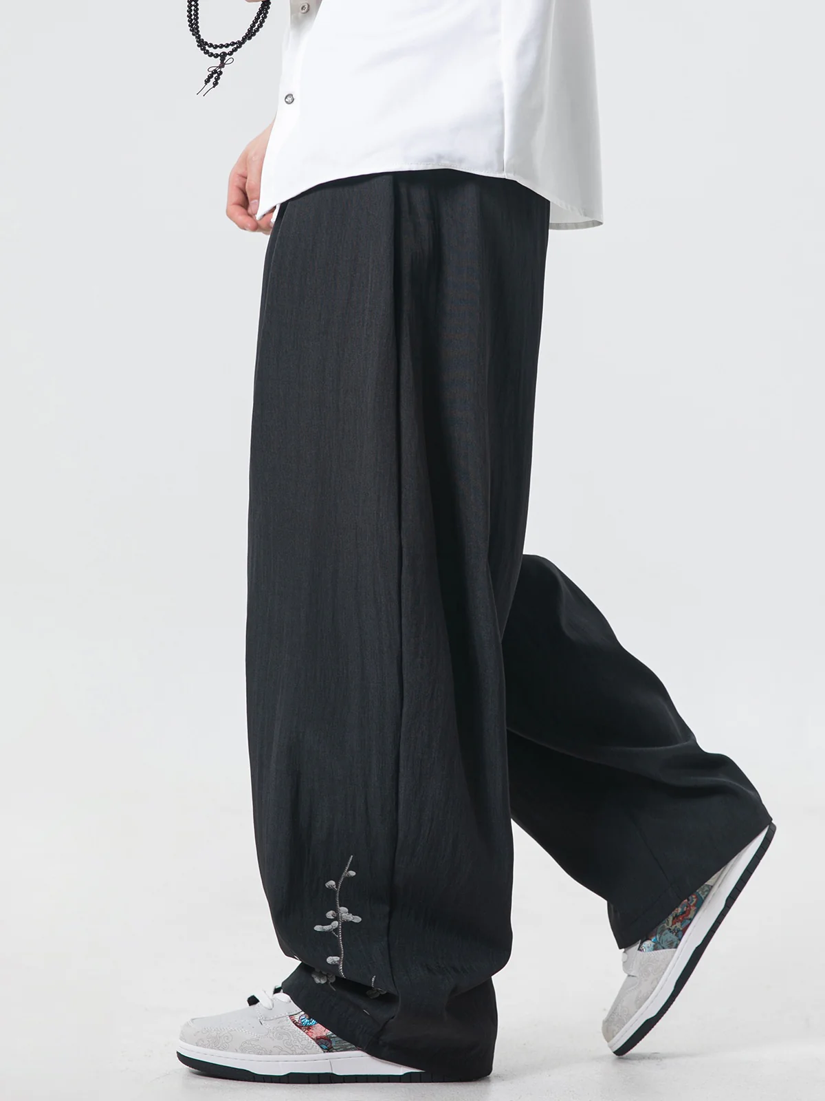 Retro Old Money Style Loose-fit Pants - Image 10