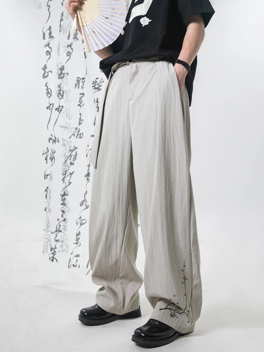 Retro Old Money Style Loose-fit Pants - Image 5