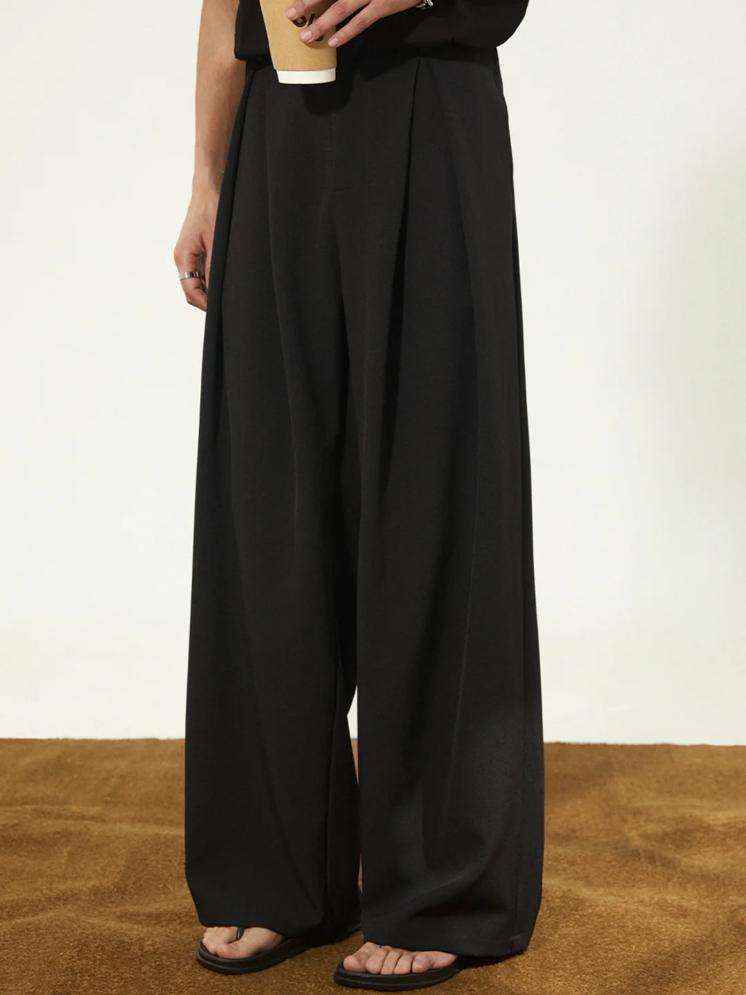 Stereo Gathering A Wide-leg Dress Pants Pants - Image 8