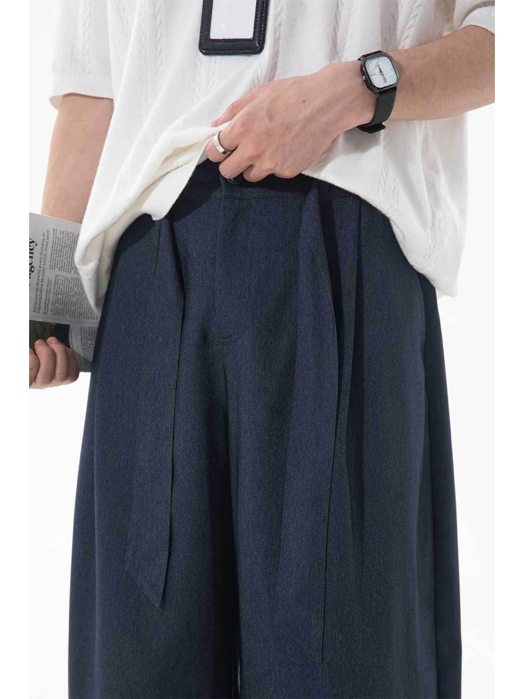 Imitation Denim CleanFit Machete Loose-fit Pants - Image 2
