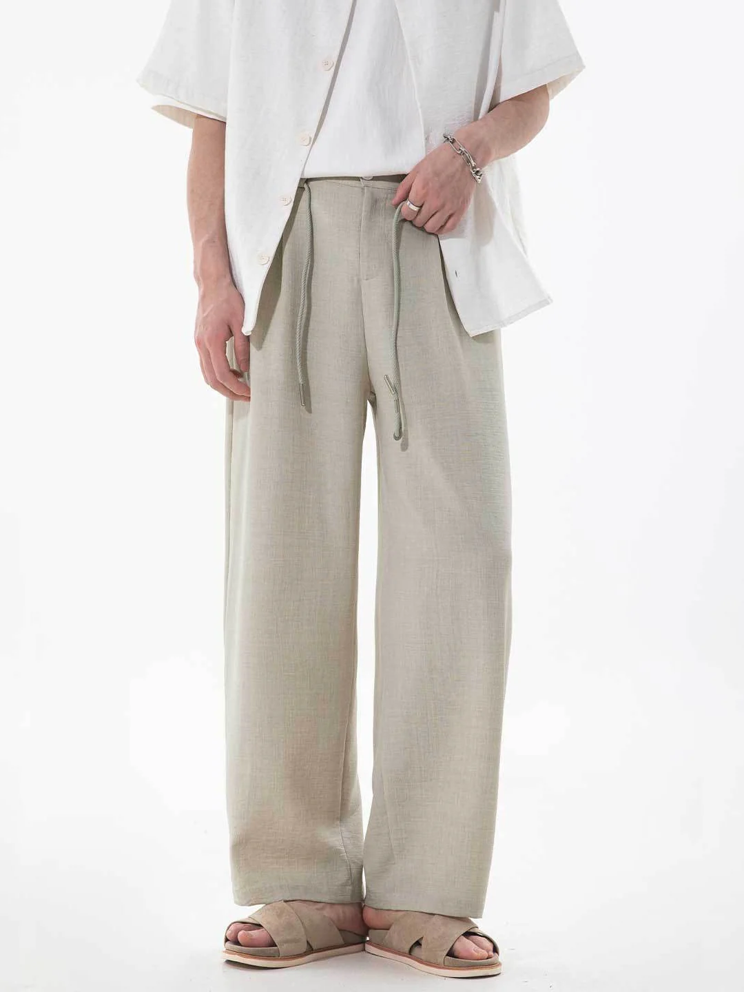 Imitation Linen Nine Points Breathable Pants
