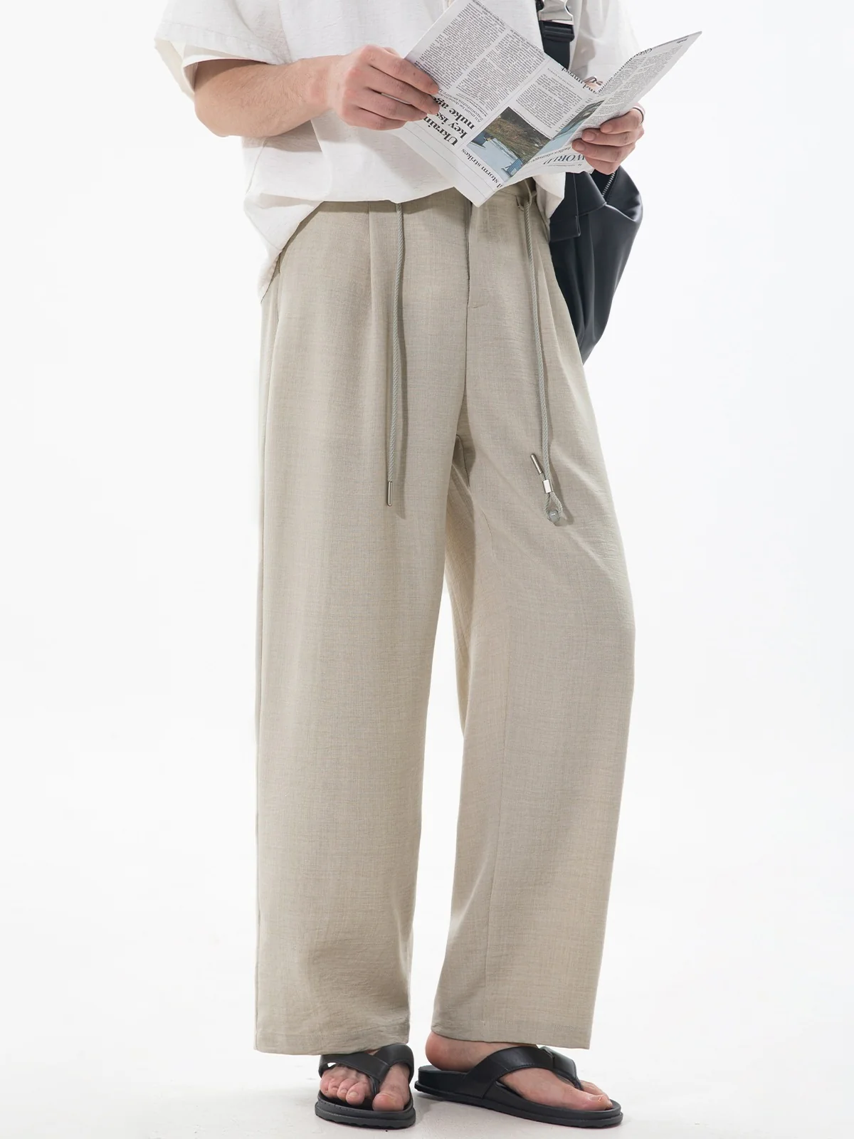 Imitation Linen Nine Points Breathable Pants - Image 5