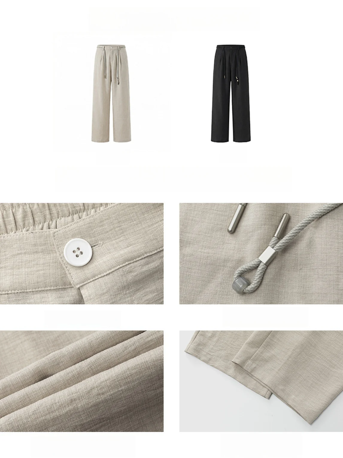 Imitation Linen Nine Points Breathable Pants - Image 6