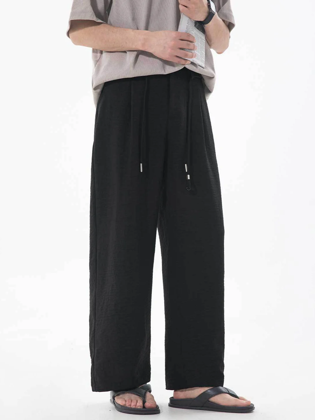 Imitation Linen Nine Points Breathable Pants - Image 7