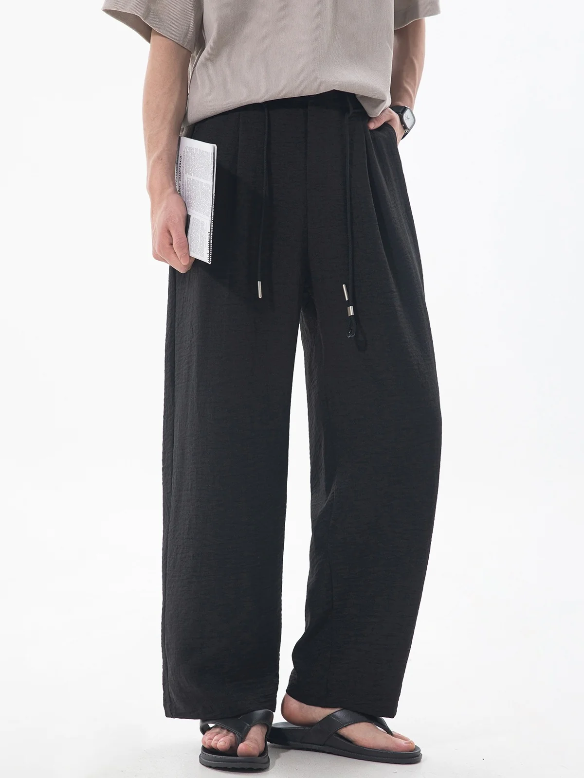 Imitation Linen Nine Points Breathable Pants - Image 8